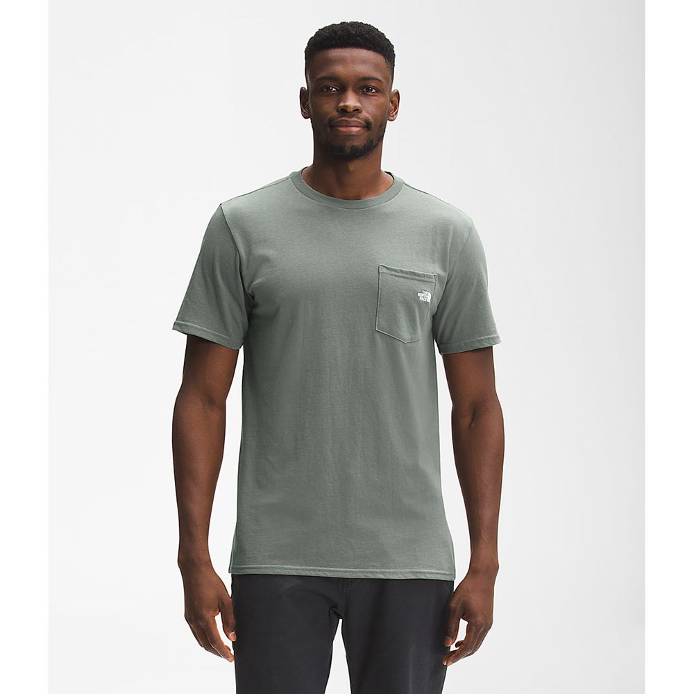 The North Face T-Shirts Mens Australia - The North Face Short Sleeve Woodmont Pocket Green (VJH-0956